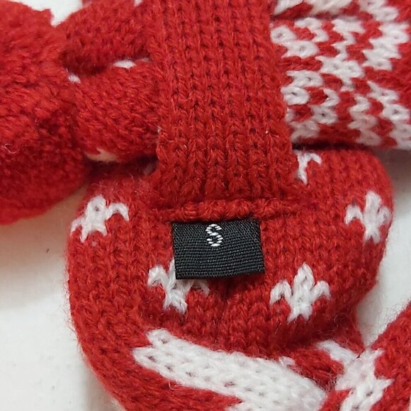 Cat Christmas Snowflake Scarf & Hat Set Costume for Small Pets Puppy, Red Small - Picture 9 of 9